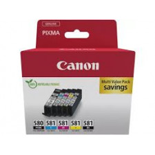 Canon PGI-580/CLI-581 PGBK/C/M/Y/BK Multi Pack - 5-pack - black, yellow, cyan, magenta, pigmented black - original - box - ink tank - for PIXMA TS6251, TS6350, TS6351, TS705, TS8252, TS8350, TS8351, TS8352, TS9550, TS9551
